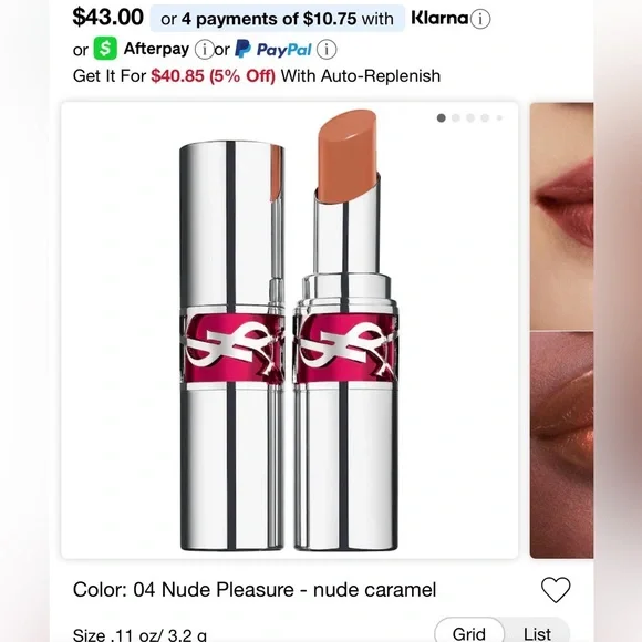 Yves Saint Laurent Loveshine Candy Glaze Lip Gloss Stick Set - Gold - Picture 5 of 5